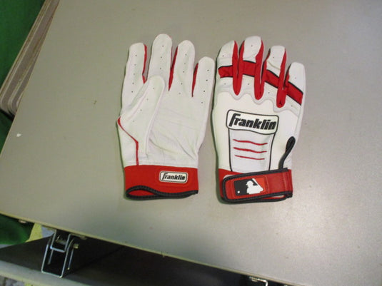 Franklin Red/White Adult Large Batting Gloves