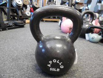 Apollo Athletics 50 LB Cast Iron Kettlebell