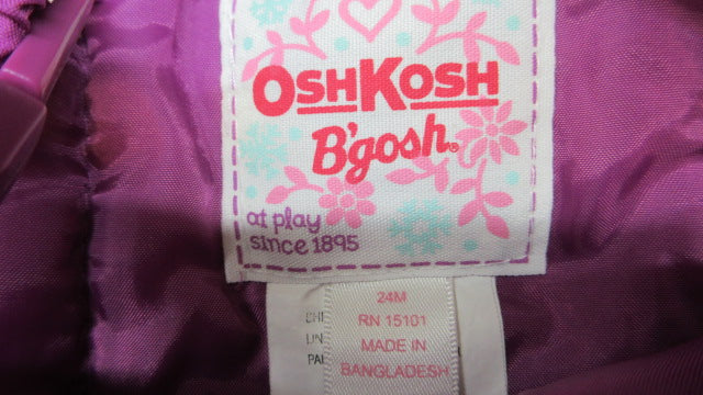 Load image into Gallery viewer, Used OshKosh B'gosh Girls Winter Snow Bib - Size 24m

