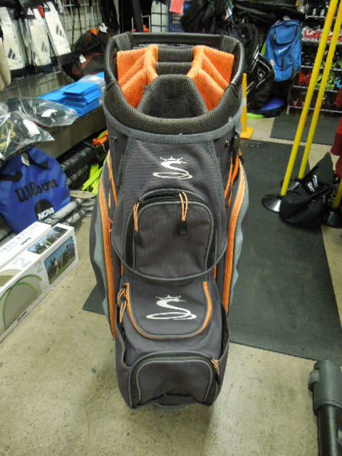 Used Cobra Ultralight Waterproof Cart Bag in Burnt Orange Small Hole in Pocket