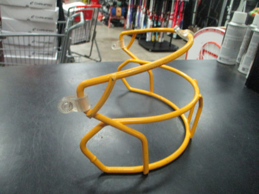 Used batting helmet mask in yellow with hardware