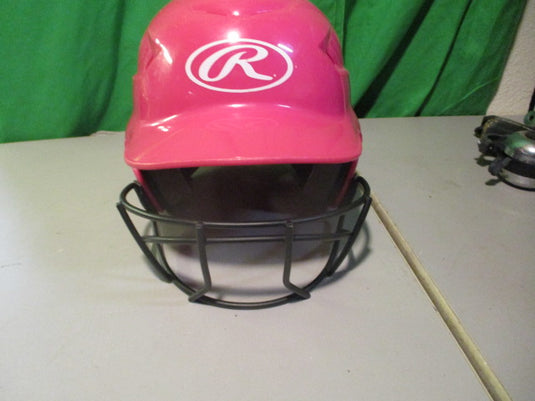 Used Rawlings Pink Batting helmet W/Mask 6 1/4-6 7/8