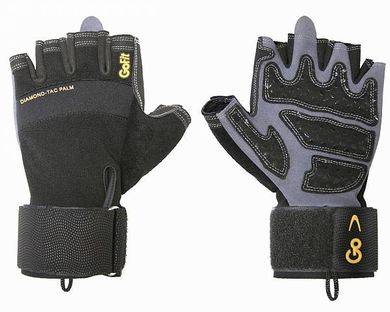 New GoFit Men's Pro Diamond Tac Glove With Wrist Wrap Size XL