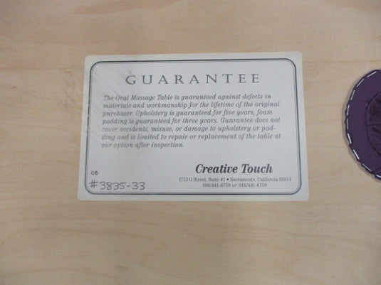 Used Creative Touch The Oval Massage Table