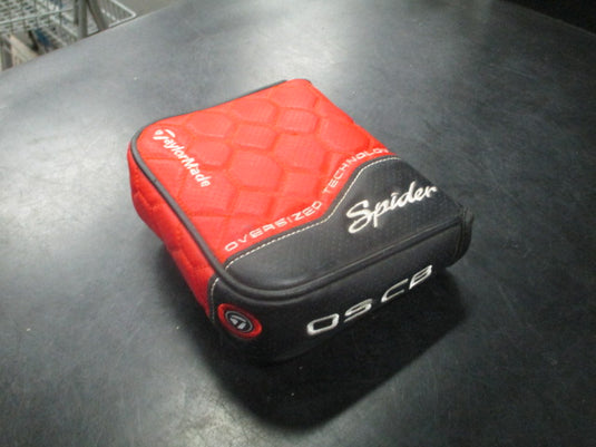 Used TaylorMade Golf Spider Oversized Putter Head Cover OS Red Black Headcover