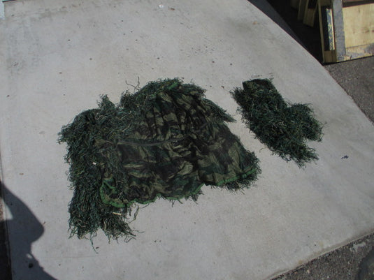Used Ghillie Like Suit for Upper Body and Head With Snap Enclosure
