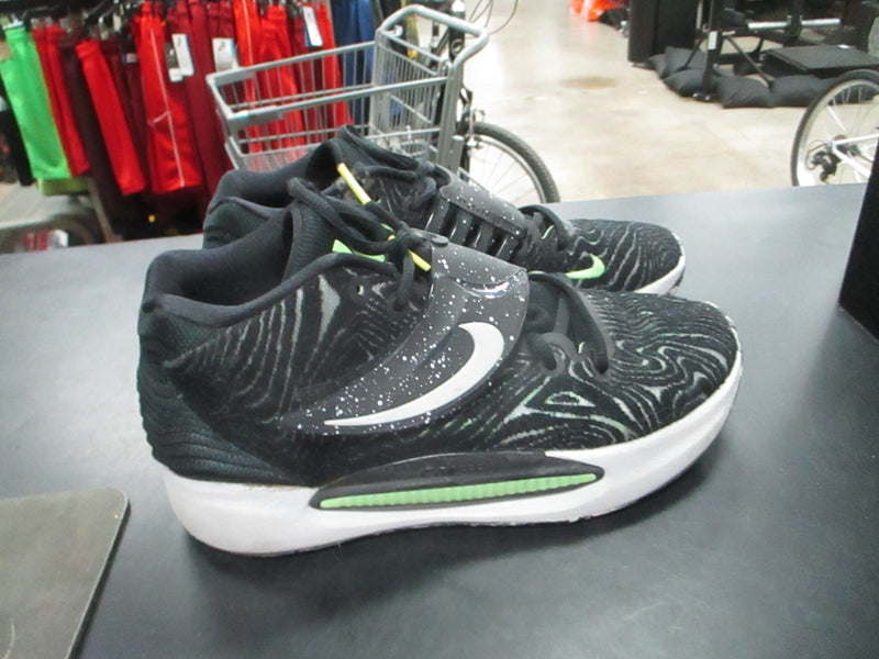 Load image into Gallery viewer, Used Nike KD 14 Black Lime Glow Size 7.5 Sneakers
