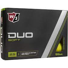 New Wilson Golf DUO Soft 2.5 Golf Balls - Yellow- 12 Pack