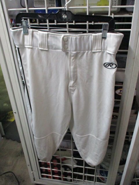 Used Rawlings White & Black Piping Knicker Bottom Pants Adult Size Large - wear