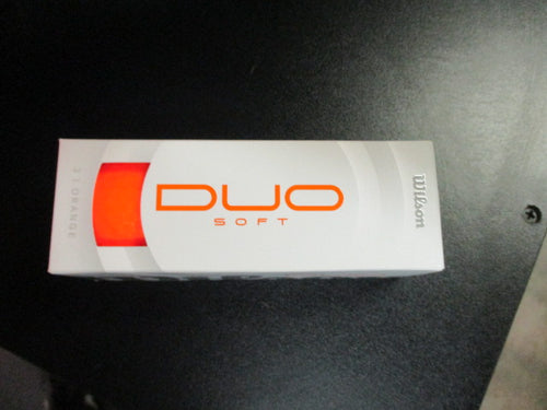 New Wilson DUO Soft Orange 3 Pack Golf Balls