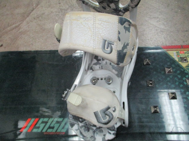 Load image into Gallery viewer, Used 5150 UICE Snowboard w/ Burton Freestyle Bindings - 159 cm - small wear
