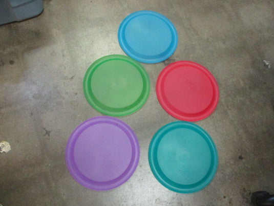 Used Plastic Reusable Camping Plates - Set of 5