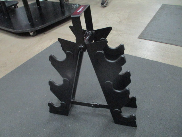 Load image into Gallery viewer, Used Amazon Basics 3 Pair Folding A Frame Dumbbell Rack
