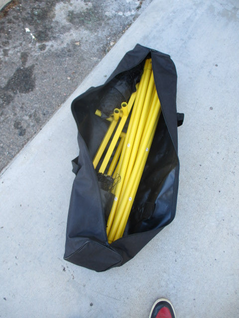Used Portable Pickleball Net with Wheels, Two Length Nets 11 ft and 22 ft