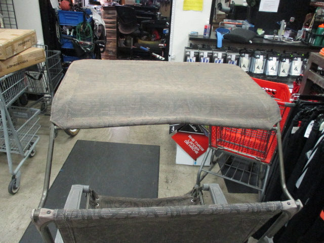 Load image into Gallery viewer, Used Brown Camping Folding Chair Turns To A Bed W/ Sun Shade
