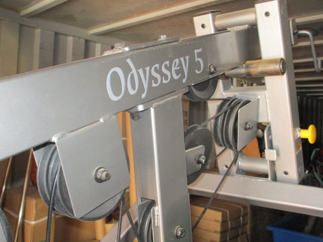 Load image into Gallery viewer, Used TUFF STUFF ODYSSEY 5 HOME GYM W/ LEG PRESS W/200lb weight Stack
