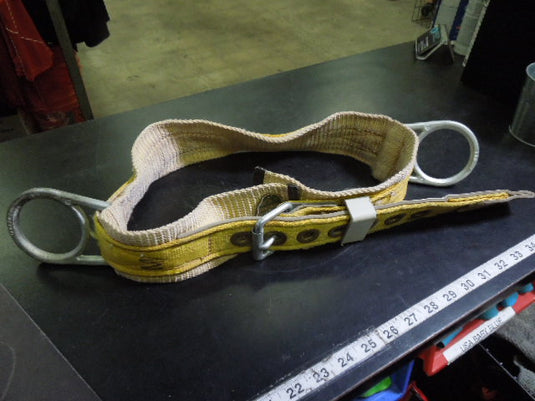 Vintage Miller Safety Hands Free Work Belay Belt with Two Forged O Ring Points