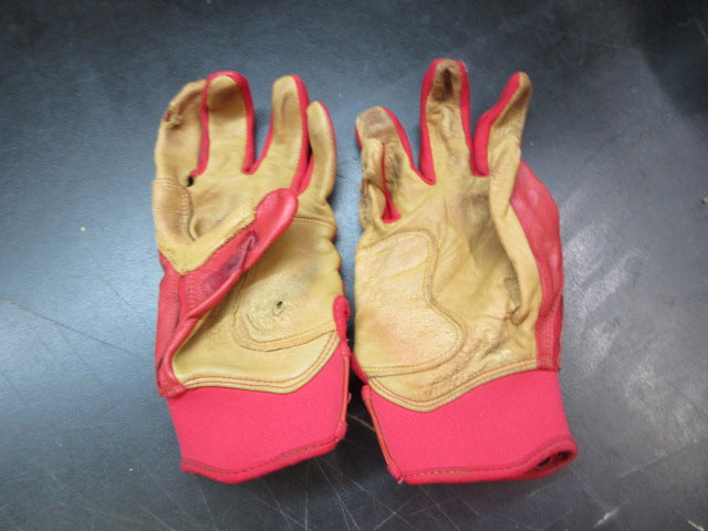 Load image into Gallery viewer, Used Bruce Bolt Premium Pro Short Cuff Batting Gloves - Size Medium *Very Used*
