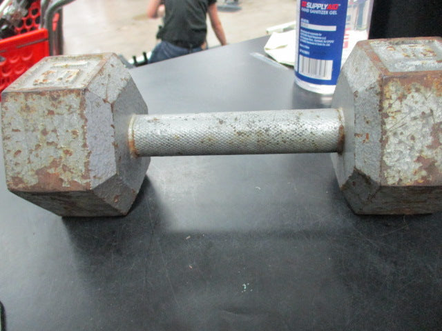 Load image into Gallery viewer, Used 15Lb Hex Cast Iron Dumbbell
