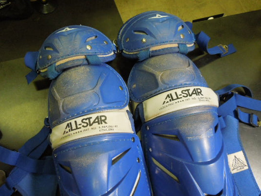 Used All Star LG30WPRO **** Adult Catcher's Shin Guards in Royal Blue