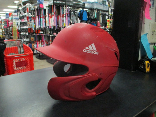 Used Adidas Batting Helmet With Jaw Guard Size 6 1/2 - 7 1/8