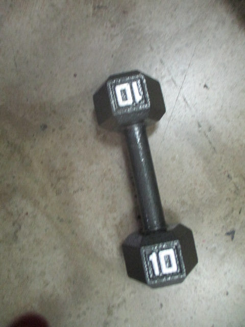 Used 10LB Cast Iron Hex Dumbbell
