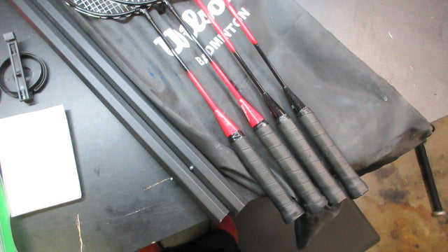 Load image into Gallery viewer, Used Wilson Outdoor Badminton Set - 4 Racquets - 8 Birdies
