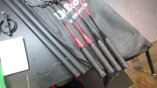 Used Wilson Outdoor Badminton Set - 4 Racquets - 8 Birdies