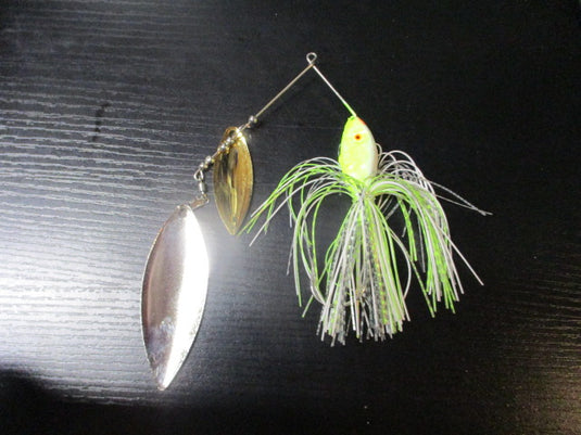 Used White Spinnerbait Lure