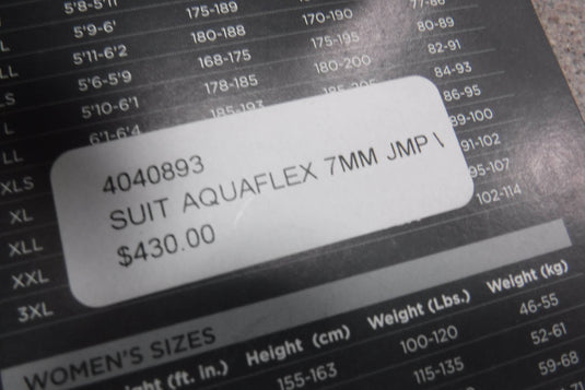 New Aqualung Aquaflex 7mm Womens Size 8 Full Wetsuit