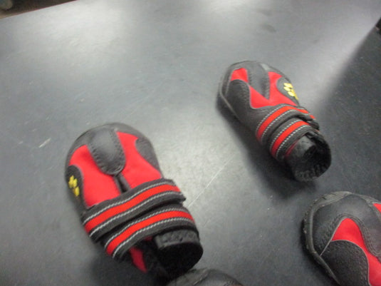 Used Red/Black Dog Boots