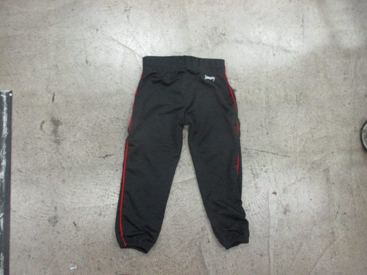 Used Intensity Black Softball Pants W/ Red Piping Girls Large