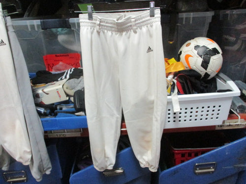 Used Adidas White Baseball Pants Youth Medium