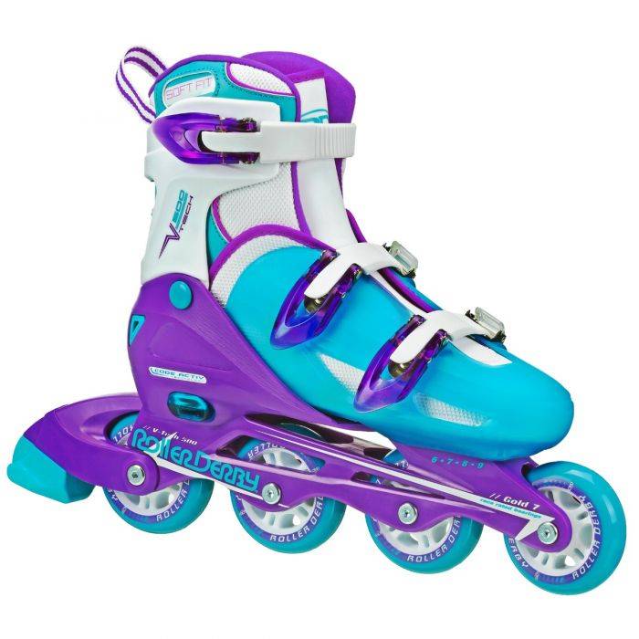 Load image into Gallery viewer, New Roller Derby Women&#39;s V-500 Inline Skates Adjustable Size 6-9
