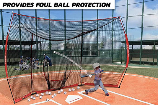 New PowerNet Portable Baseball Backstop | Large 16 Foot Wide by 9 Foot