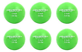 New PowerNet 2" Micro Weighted Training Balls (6 Pack) ( 5.5 Oz Green)