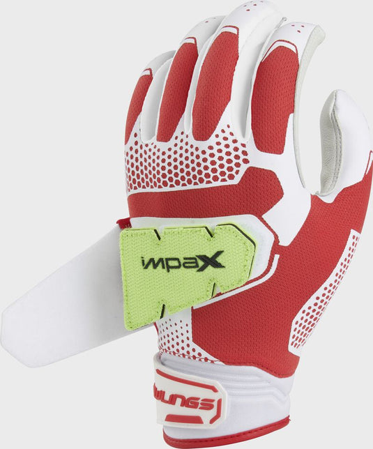 New Rawlings Workhorse Pro Softball Batting Gloves Scarlet Red XL