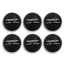 NEW PowerNet 20oz. Weighted Batting Training Ball Black 6 Pack-3.2