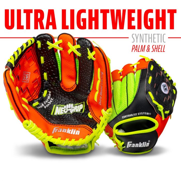 Load image into Gallery viewer, New Franklin Neo Grip 9&quot; Teeball Glove w/ Ball - Red LEFTY
