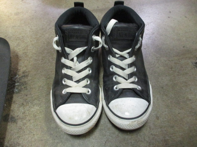 Load image into Gallery viewer, Used Converse All-Star Mid Leather Chucks Size 5
