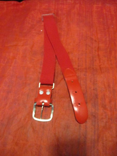 Used Red Baseball Belt - Youth