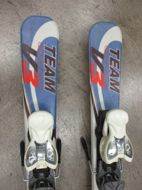 Used Axis Team Carve V3 Downhill Skis 110cm With Marker 4.5 Bindings