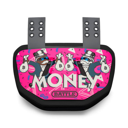 Load image into Gallery viewer, New Battle &quot; Money Man&quot; Chrome Football Back Plate - Adult
