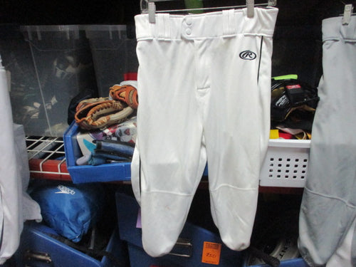Used Rawlings Baseball Knickers White w/ Black Piping Size Medium