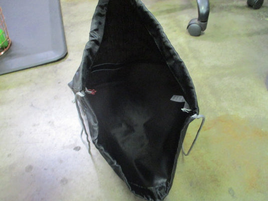 Used Drawstring Bag Black w/ Reflective Grey