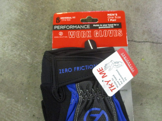 Zero Friction Work Gloves Men's One Size Blue / Black