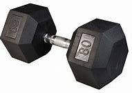 New Apollo Athletics 80lb Rubber Dumbbell - 1 QTY