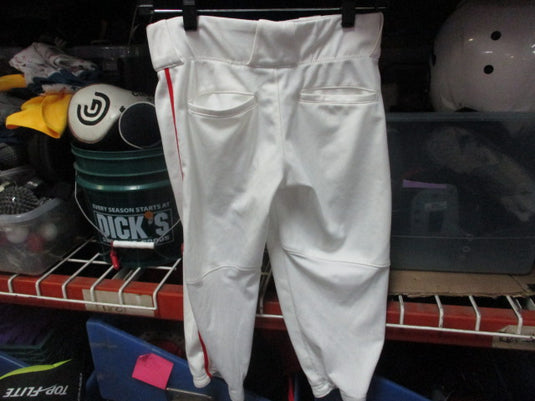 Used Nike White Knickers w/ Red Piping Baseball Pant Size Youth Large