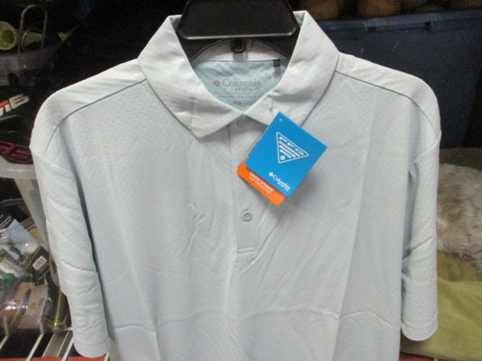 Columbia Golf Omni-Shade Sun Deflector Grey Polo Shirt Adult Size Large