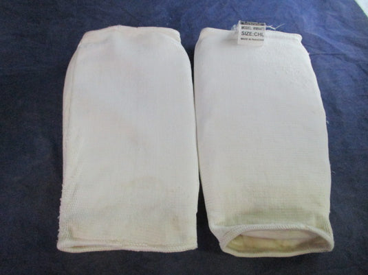 Used ATA Martial Arts Cloth Shin Pads Size Child Large